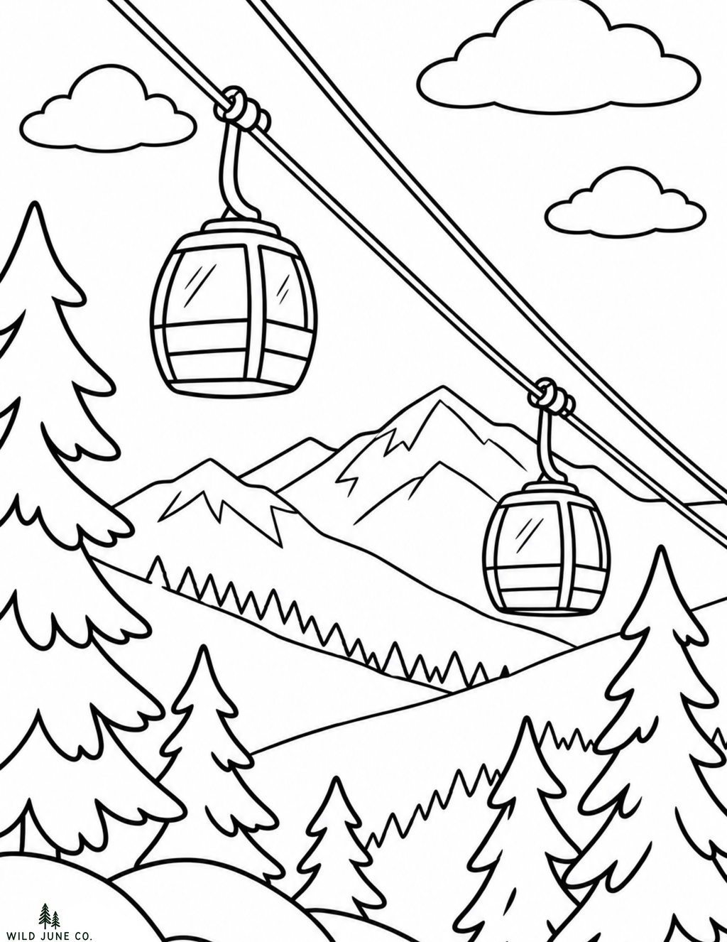 Whistler Adventures: Printable Kids’ Colouring Book