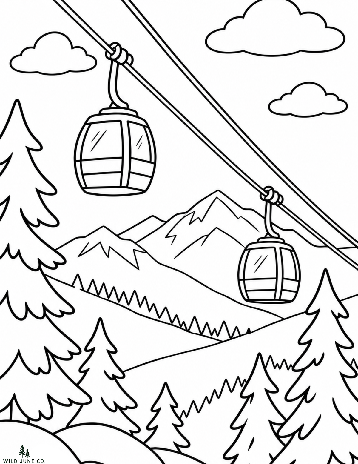 Whistler Adventures: Printable Kids’ Colouring Book